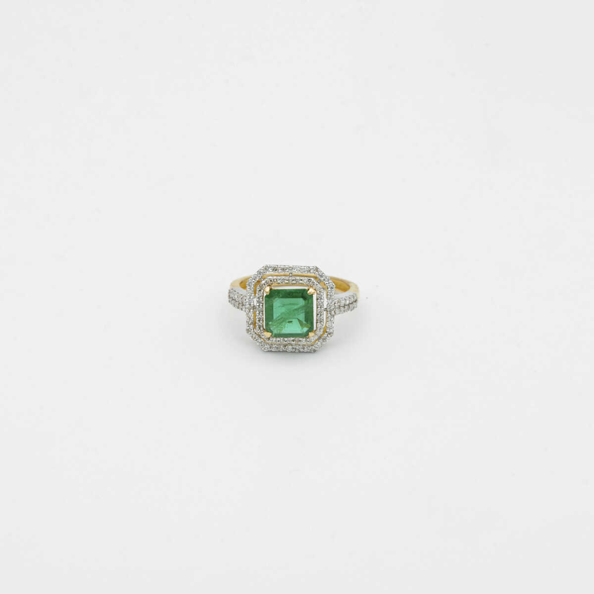 Green Emerald Gold Ring