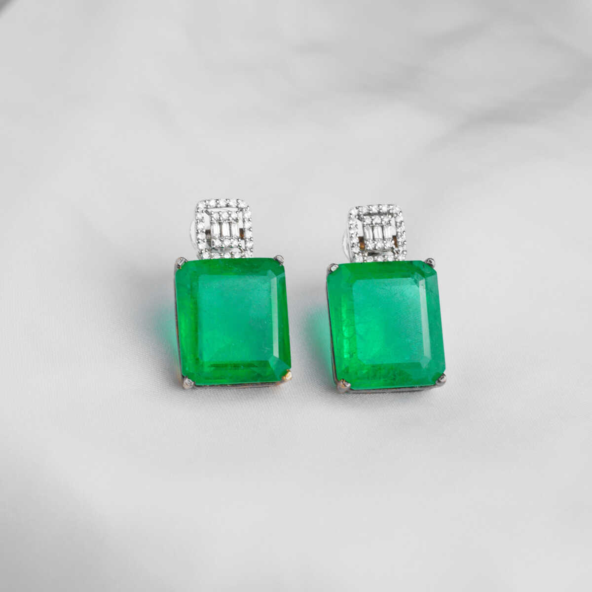 Green Emerald Earrings