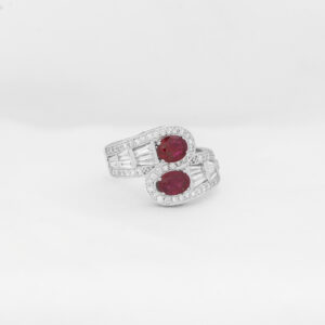 Red Ruby Diamond Ring