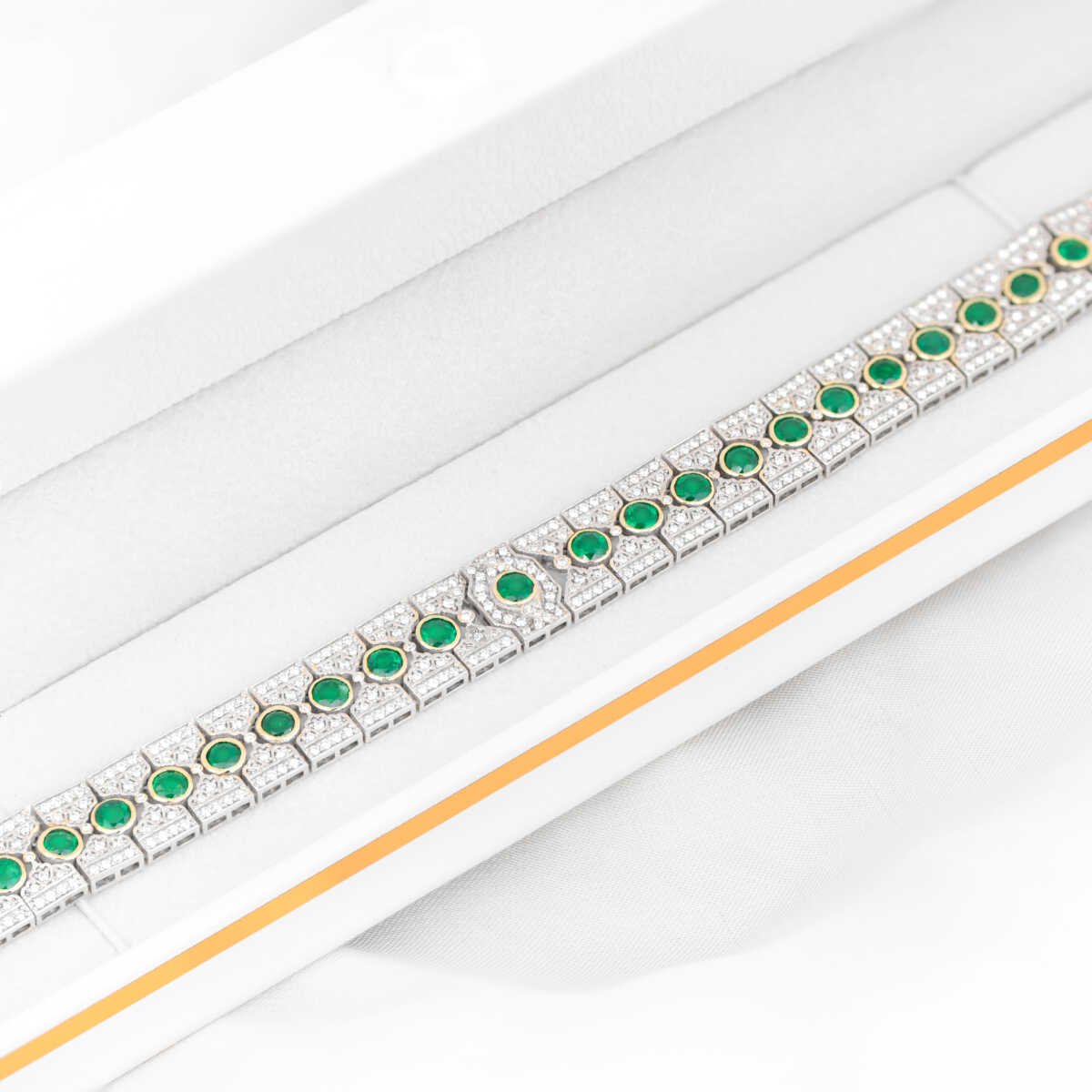 Diamond & Emerald Tennis Bracelet