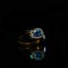 Blue gemstone ring in a silver setting